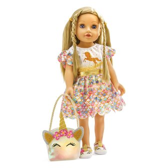 Poppenjurk Unicorn Goldy, 28-35 cm