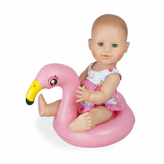 Poppen Zwemset Flamingo, 35-45 cm