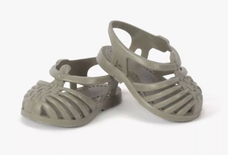 Minikane poppensandalen grijs voor Gordi pop 34cm