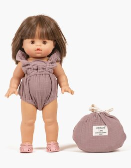 Minikane Lou romper paars voor Gordi poppen van 34cm