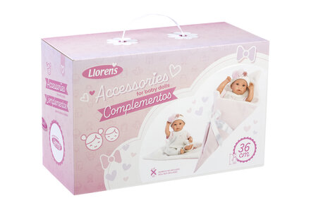 Llorens kledingset en accessoires Ice roze voor poppen van 35 cm