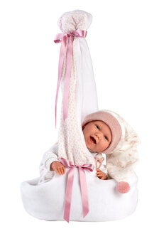 Llorens Pop Mimi Sonrisas Capazo Cig&uuml;e&ntilde;a Rosa 42 Cm