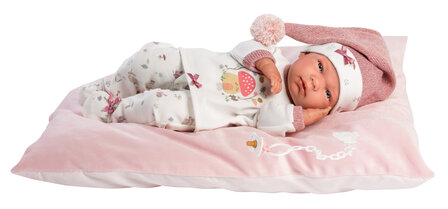 Llorens pop Nica met witte pyjama - 40cm