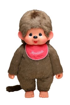 Monchhichi Jongen met slab rood (80cm)