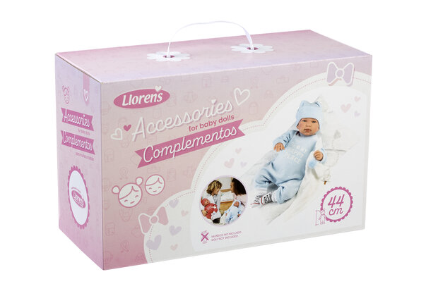 Llorens kledingset en accessoires Noah voor poppen van 44 cm