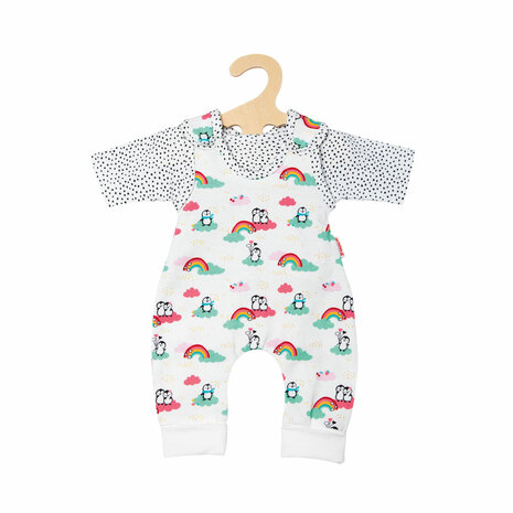 Poppen Romper Pinguin met T-Shirt, 35-45 cm