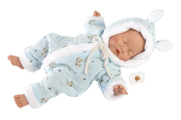 Llorens pop newborn slapende baby jongen - 32 cm