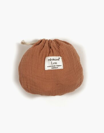 Minikane Lou romper cognac voor Gordi poppen van 34 cm 