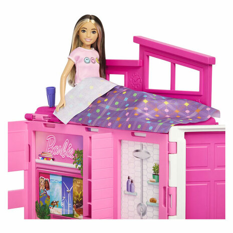 Barbie Vakantiehuis met Modepop Speelset