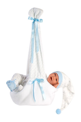 Llorens Pop Mimo Sonrisas Capazo Cigüeña Azul 42 Cm