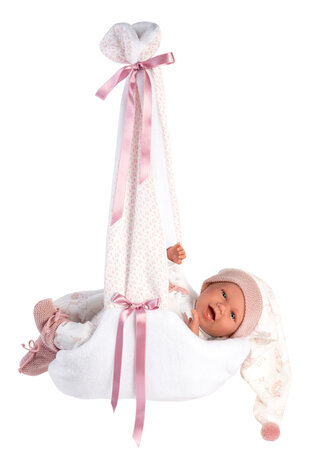 Llorens Pop Mimi Sonrisas Capazo Cigüeña Rosa 42 Cm