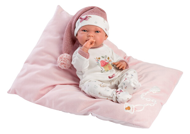 Llorens pop Nica met witte pyjama - 40cm