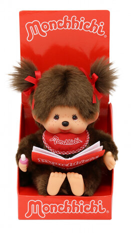 Monchhichi Meisje met boek (20cm)