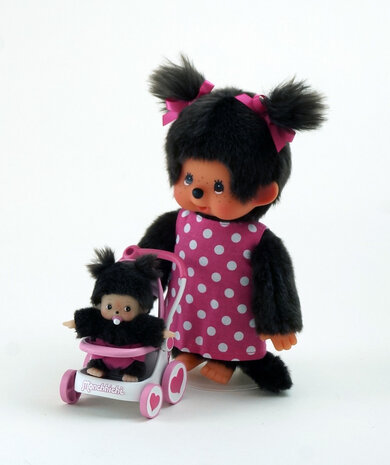 Monchhichi Mothercare met wandelwagen (20cm)