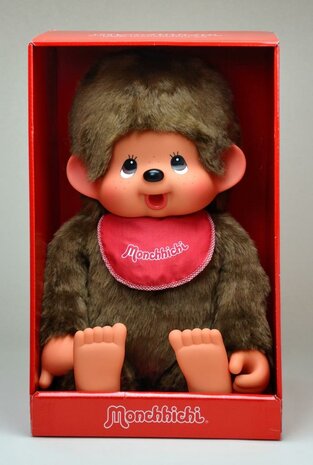 Monchhichi Jongen met slab rood (80cm)