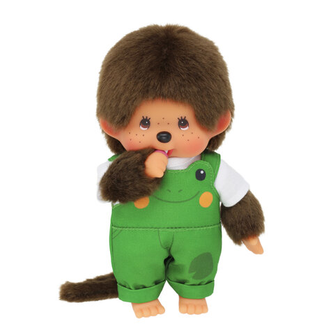 Monchhichi Jongen tuinbroek kikker (20cm)