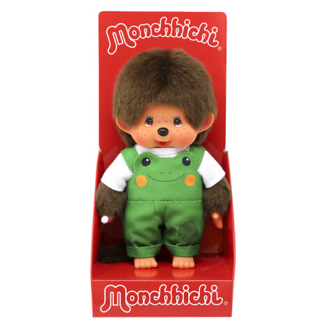 Monchhichi Jongen tuinbroek kikker (20cm)