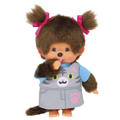 Monchhichi Meisje jurkje poes (20cm)